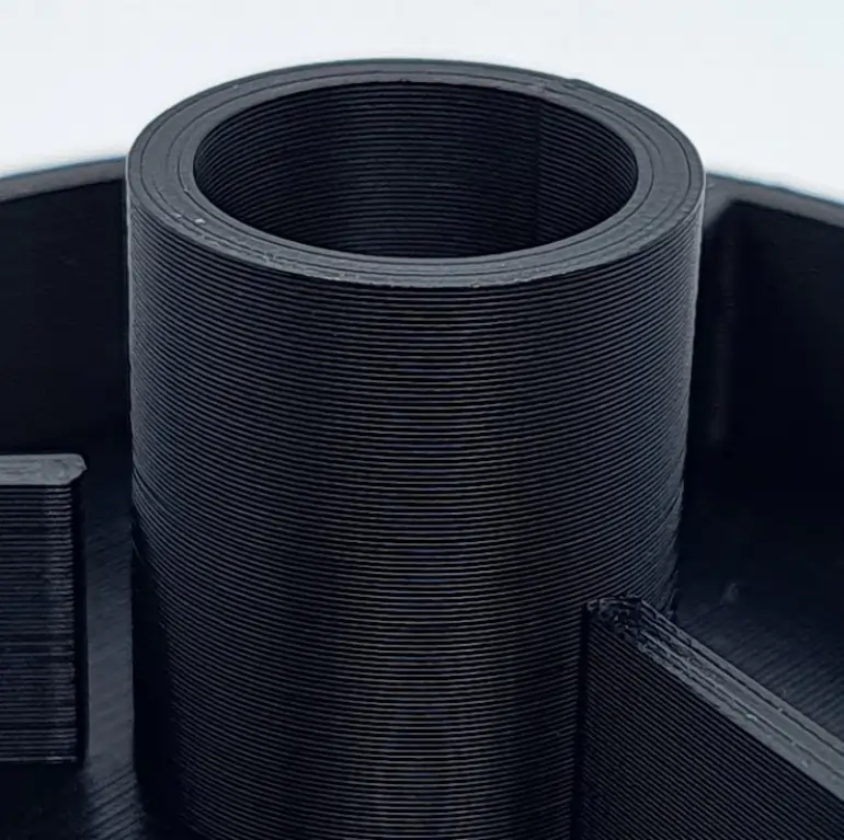 A 3d-print is built up layer by layer 3