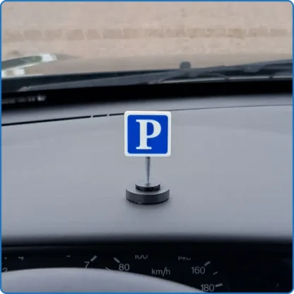 Sign SMS parking on dashboard 2